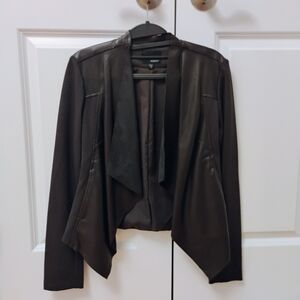 Edyson Maisha Brown Faux Leather Jacket - Size Medium